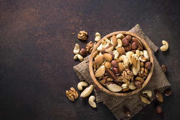 A variety of nuts in a man's diet will effectively increase potency