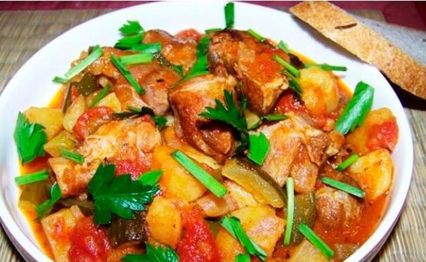 Meat with vegetables