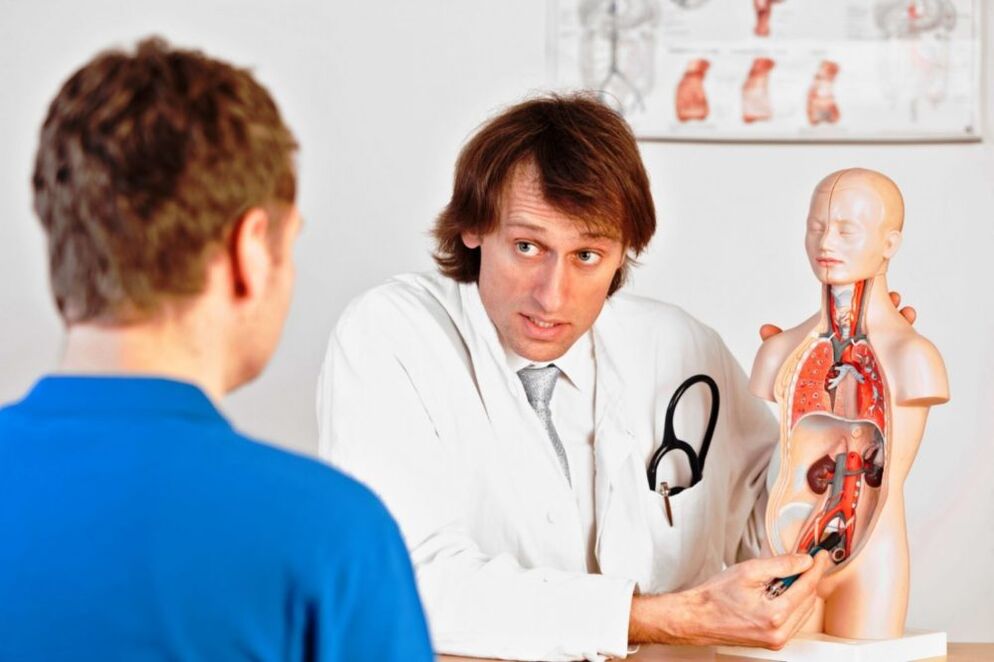 The doctor advises the patient about the reasons that inhibit potency.